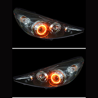Phares LED complets personnalisés pour Peugeot 207 feux avant à lentille de projecteur bi-xénon avec DRL