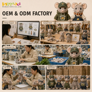 Ratones <span class=keywords><strong>de</strong></span> Peluche Personalizados Directo <span class=keywords><strong>de</strong></span> Fábrica, OEM ODM, con Logotipo, Ropa y Embalaje para Compradores B2B Globales - Product Image 5