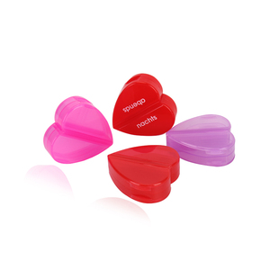 Caixa bonito pílula em forma de coração pode ser girada caixa pílula vitamina grande capacidade caixa oval medicina - Product Image 2