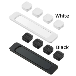 Organisateur de câbles magnétique en silicone auto-adhésif, support de câbles USB DIY, clips de bureau flexibles en silicone pour organiser les fils de souris - Product Image 5