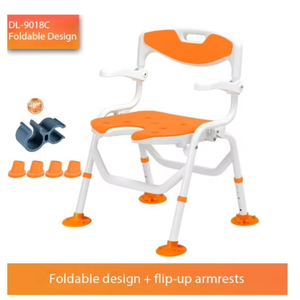 Bath Safety Rotatable Foldable Backrest Aluminium Shower Chair Seat for Elderly and Disabled - Product Image 4