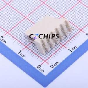 HC-2510-6A Wire-to-Board Pin Header Through hole Component (THT),P=2.54mm Connector 1x6P 2.54mm Through Hole 6P - Product Image 2