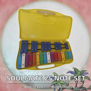 Oferta Especial: <span class=keywords><strong>Xilófono</strong></span> Glockenspiel Soulmate de 25 Notas <span class=keywords><strong>con</strong></span> Estuche Metálico, Dos Mazos Seguros, Regalo para Niños y Principiantes, Instrumentos Orff - Product Image 2