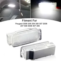 2 pièces pour Peugeot 1007 206 207 306 307 308 3008 406 407 5008 607 806 807, éclairage LED intérieur de coffre et de porte