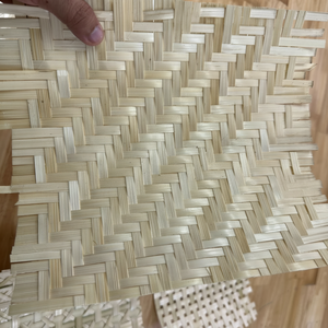 ไม้ไผ่ทำด้วยมือเป็นแผ่นไม้ไผ่ที่เป็นมิตรต่อสิ่งแวดล้อมแผ่นรองจานไม้ไผ่ปูกระเบื้องตกแต่งลายตาราง (หลายสไตล์และขนาด) - Product Image 1