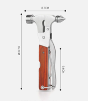 Ensemble d'outils professionnels promotionnels avec logo personnalisé, coffret sécurisé, couteau, clé, tournevis, pinces, multi-outil, marteau pour le camping
