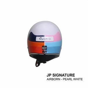 Casque intégral rétro JP Signature Motif SG03 Couple Airbone, qui combine l'esthétique vintage et la protection moderne pour les motards - Product Image 5