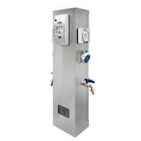 Colonne d'alimentation multifonctionnelle pour l'extérieur Prise de courant industrielle étanche en acier inoxydable 304 dans le jardin, le camping ou le quai