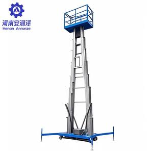 Anrunze alta calidad portátil hidráulico un solo hombre aluminio plataforma de trabajo aéreo escalera <span class=keywords><strong>Vertical</strong></span> mástil elevador - Product Image 1