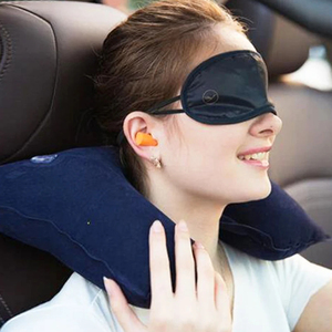 Almohada de viaje en forma de U para coche, Oficina de vuelo aéreo, almohada <span class=keywords><strong>inflable</strong></span> para el <span class=keywords><strong>cuello</strong></span>, funda de felpa corta, soporte para reposacabezas, cojín de enfermería suave - Product Image 4
