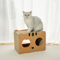 Grande maison de chat en papier ondulé de lit de grattoir de chat de feutre plié à la mode pour des chats
