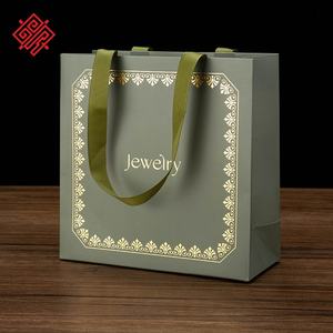 ถุงกระดาษคราฟท์สีเขียวแบบกำหนดเองของ Baoren พร้อมโลโก้ส่วนตัว หูหิ้วแบบมีข้อความขอบคุณ เป็นมิตรกับสิ่งแวดล้อม บรรจุภัณฑ์เครื่องประดับสุดหรู - Product Image 3
