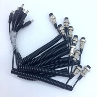 Câble d'alimentation en spirale noir de 3 m à 5 conducteurs, 5C*22AWG