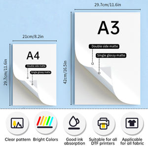 <span class=keywords><strong>Película</strong></span> DTF A4/A3 100 hojas <span class=keywords><strong>película</strong></span> DTF mate <span class=keywords><strong>de</strong></span> doble cara impresión directa a <span class=keywords><strong>película</strong></span> para camisetas claras/oscuras textil frío y cáscara caliente - Product Image 5
