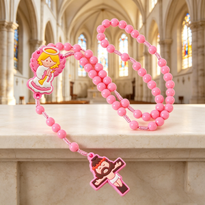 Accessoires de luxe élégants et magnifiques en acrylique coloré avec Saint Benoît pour la création de grands chapelets religieux catholiques - Product Image 4