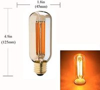 Ampoule à filament LED T45 4W, prix d'usine, 2700K blanc chaud, 220V, style Edison, lumière décorative vintage pour la maison, le café, le bar