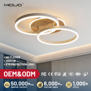 โคมไฟเพดาน LED ทรงกลมอะคริลิค<span class=keywords><strong>ติด</strong></span>ตั้งบนพื้นผิวภายในอาคาร ดีไซน์ทันสมัย แสง 2700-6500K ควบคุมด้วยรีโมท เหมาะสำหรับห้องนอน - Product Image 1