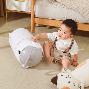 Diaper Trash Can 12L Cylindrical Odor Proof With Removable Inner Bucket Indoor Use <b>White</b> - Product Image 4
