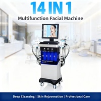 Vente directe - Appareil de soin du visage Aqua Facial 14 en 1 avec jet d'oxygène Super Bubble 14+1 pour un nettoyage en profondeur et une revitalisation de la peau - Équipement de beauté pour spa