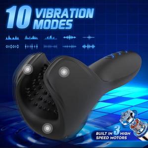 Gland Trainer Pénis Masseur Mâle Mordre Masturbateur <span class=keywords><strong>Vibrant</strong></span> Gland Vibrateur Cock Ring Sex Toys pour Hommes Retarder L'éjaculation % - Product Image 5