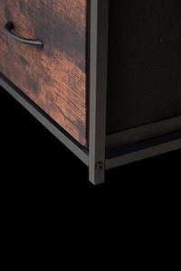 Modern Living Room Fabric <b>Cabinets</b> With Freestanding Durability and Stainless Steel MDF Panels - Pine Wood Colors - Product Image 6