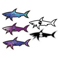 Autocollant en PVC écologique, motif requin de dessin animé, imperméable, imprimé UV, vernis brillant, décorations de mode pour les vacances de juillet, Gertrude CP