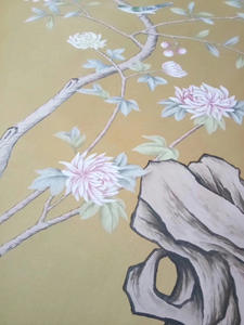 Zhenling luxury Chinoiserie silk <span class=keywords><strong>alberi</strong></span> a farfalla dipinti a mano <span class=keywords><strong>con</strong></span> <span class=keywords><strong>carta</strong></span> <span class=keywords><strong>da</strong></span> <span class=keywords><strong>parati</strong></span> a colori di sfondo variabile per la decorazione della parete interna - Product Image 5