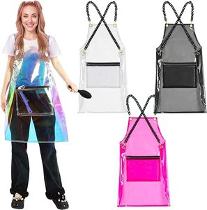 4-Màu Trong Suốt Có Thể Điều Chỉnh Trong Suốt Không Thấm Nước Tạp Dề Với Túi Lớn Tpu Thích Hợp Cho Thợ Làm Tóc Tạp Dề - Product Image 1