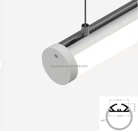 Profilé LED en alliage d'aluminium 6063-T5 de 30 mm TW3030Y, canal pour tube LED, anodisé, avec couvercle en PC laiteux, dimmable, suspendu, linéaire