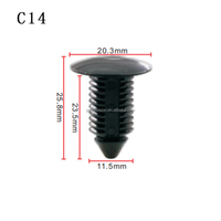 C14 Different Kinds Clips Plastic Fasteners Plastic Push Rivet Screw