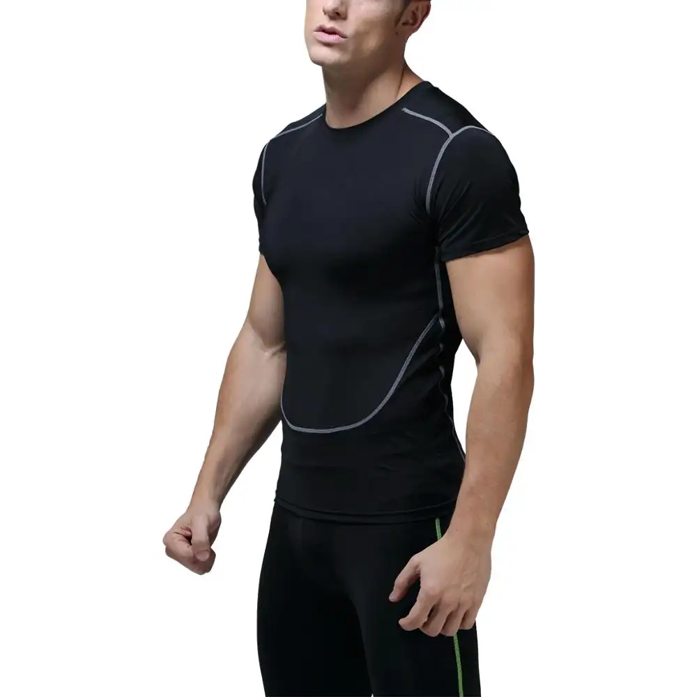 Camiseta de entrenamiento muscular para hombre, camisa de manga corta para correr, ropa de entrenamiento de fitness, SW19ZX6