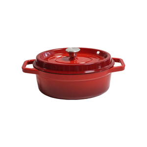 Chuihua Bộ Dụng Cụ Nấu Ăn Bằng Gang Bán Sỉ Tốt Nhất Nồi Lẩu Hình Tròn Nấu Nướng Lò Nướng Kiểu Hà Lan Tráng Men Màu Đỏ - Product Image 4