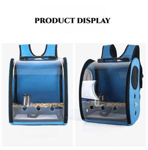 Рюкзак-переноска для птиц и попугаев на заказ с прозрачными стенками, дышащая переноска-клетка с перистой стойкой для путешествий - Product Image 4