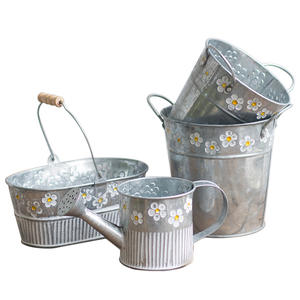 Design moderne Tube de vapeur de fleurs séchées Balcon Épicerie Jardin Seau en étain Vintage Old Iron Art Seau à lait thaïlandais - Product Image 1