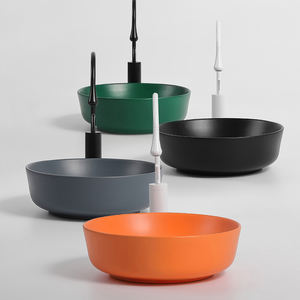 Lavabo de Table en céramique, mat, Orange, vert, <span class=keywords><strong>noir</strong></span>, gris, rond, vasque à <span class=keywords><strong>main</strong></span>, salle de bains, évier, 1 pièce - Product Image 5