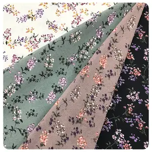 Soft Handfeeling Floral Patterns Polyester 100% Polyester Woven Printed Chiffon Fabric stocklot For Dress