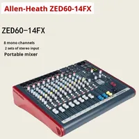 Console de mixage professionnelle pour discothèque, simulation de conférence : ALLEN HEATH ZED60-14FX Panneau de contrôle audio/vidéo, mixeur de scène DJ