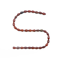 Perles en Agate Naturelle Semi-Précieuse 8x12mm en Forme de Goutte d'Eau, Sculptées et Polies pour Bijoux DIY (Bracelet, Collier, Boucles d'Oreilles)