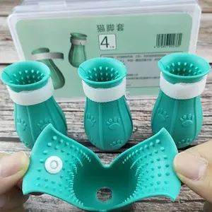 2023 nuovo Pet Paw protettore di sicurezza Anti graffio artiglio coperture per bagno in gomma Anti-graffio scarpette per gatti accessori per gatti - Product Image 4