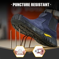 Bottes de travail unisexes imperméables à embout d'acier YL-25168 pour la construction - Chaussures de sécurité légères, antidérapantes et anti-perforation (ODM/OEM)