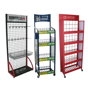 Retail Promotie Pop Vloer Staande Metalen Display Planken Draad Aardappel Chips Display Rack