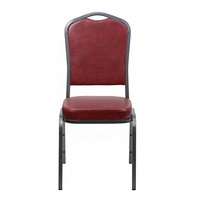 Chaises empilables en fer durables avec option tissu ignifuge pour salon, appartement, hôpital, atelier, parc et entrée