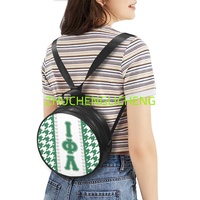Sac rond en PU pour femme Sorority Iota Phi Lambda, sac réutilisable en tissu, vente en gros, sac de shopping pour sororité, sac de week-end de haute qualité