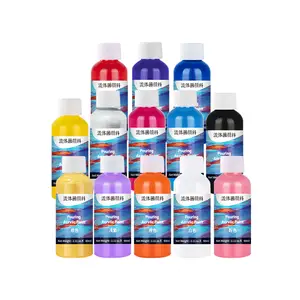 Paint Canvas Set New for DIY Art Osbang Acrylic Paint in High Quality Liquid Acrylic Product 6 Colors 60ml Bright Colors 1set