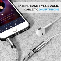 1M 2M 3M Anpassbare Länge Koaxialkabel Vergoldet 3,5MM Stecker auf Buchse Audio-Klinkenstecker Stereo Aux Verlängerungskabel für Auto