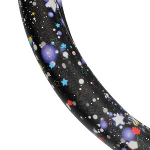 Nouvelle conception <span class=keywords><strong>de</strong></span> housse <span class=keywords><strong>de</strong></span> volant en cuir PVC coloré anime avec strass brillants pour l'intérieur <span class=keywords><strong>de</strong></span> la voiture - Product Image 2