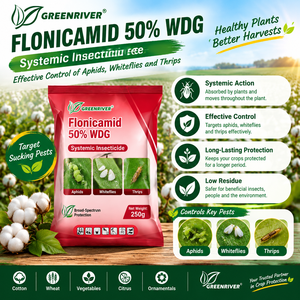 GREENRIVER Flonicamid 50% WDG Insetticida Sistematico CAS 158062-67-0 per il Controllo di Afidi, Tripsi e Mosche Bianche - Product Image 1