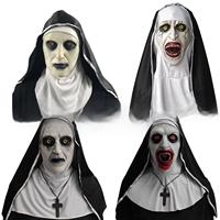 Masque de maquillage effrayant personnalisé pour fête, vente en gros, nouveauté, masque de farce, grimace, casque de nonne effrayante