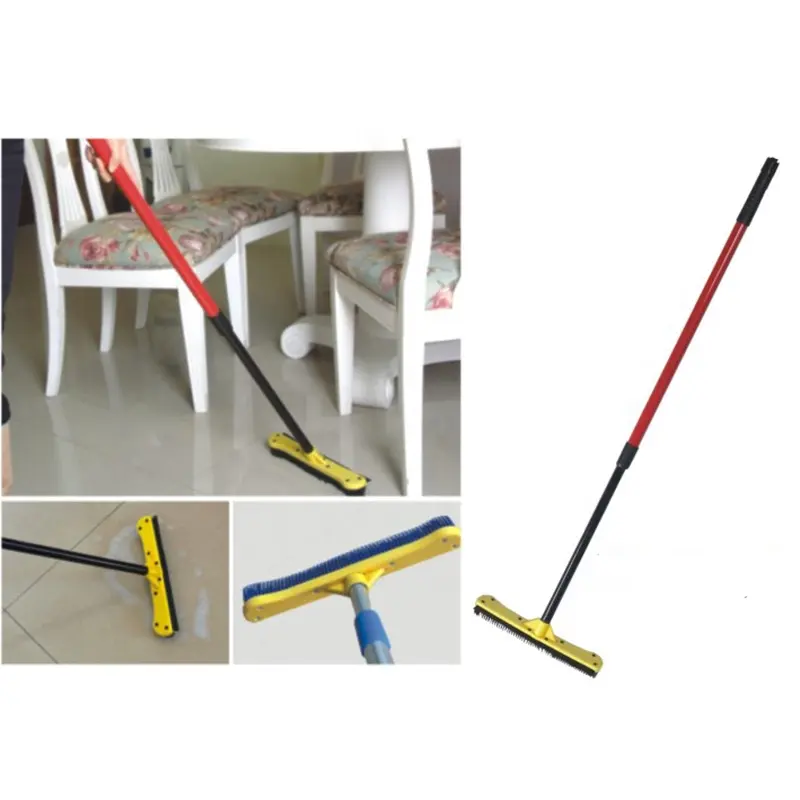 Best quality rubber broom with telescopic handle floor cleaning broom