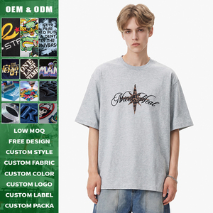 Men Custom Leopard <b>Patchwork</b> Letter Graphic Summer Short Sleeve T <b>Shirt</b> High Street Vintage 100 Cotton Relaxed Fit Streetwear - Product Image 3